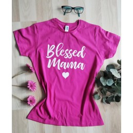 Koszulka Blessed Mama różowa