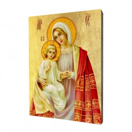 Ikona złocona z wizerunkiem Matki Bożej